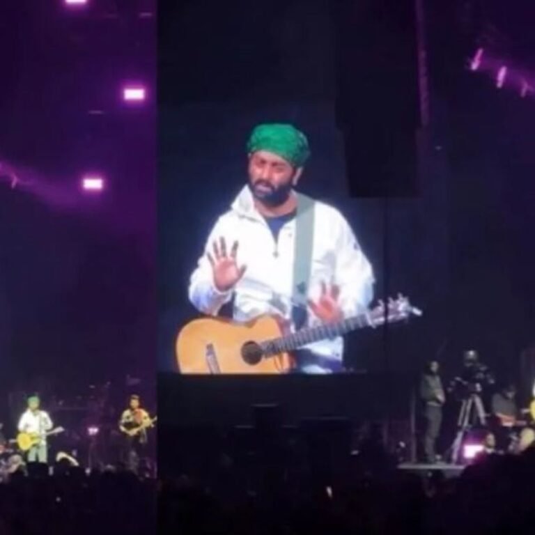 सिक्योरिटी गार्ड ने फीमेल फैन की गर्दन पकड़कर धक्का दिया:कॉन्सर्ट के बीच अरिजीत सिंह ने माफी मांगी, कहा-काश मैं आपको प्रोटेक्ट कर पाता