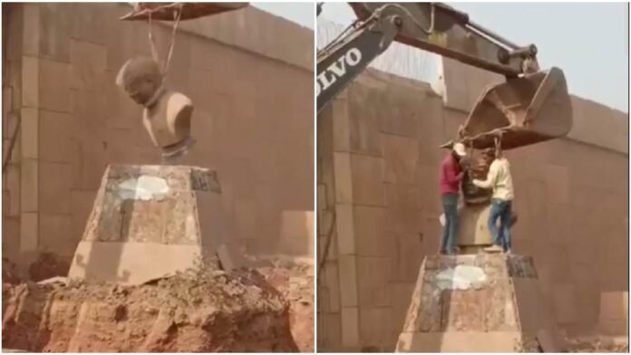 MP में अपमानजनक तरीके से हटाई पूर्व मंत्री माधवराव सिंधिया की प्रतिमा, दो इंजीनियर सस्पेंड