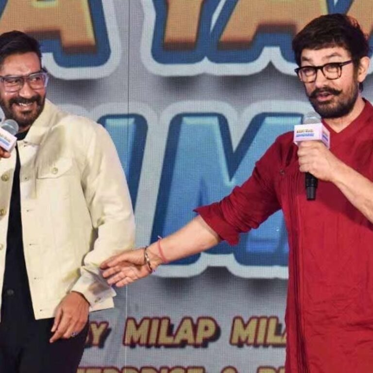 आमिर खान पर किया था चिम्पैंजी ने हमला:अजय देवगन ने सुनाया इश्क फिल्म के सेट का किस्सा, कहा- आमिर लड़कियों की तरह बचाओ-बचाओ चिल्ला रहे थे
