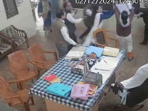 हेडमास्टर ने महिला BEO का गला दबाया,टेबल पर पटककर पीटा,VIDEO:रायपुर में ऑफिस के अंदर सिर पर पटकी फाइलें, सिग्नेचर कराने के दौरान मारपीट