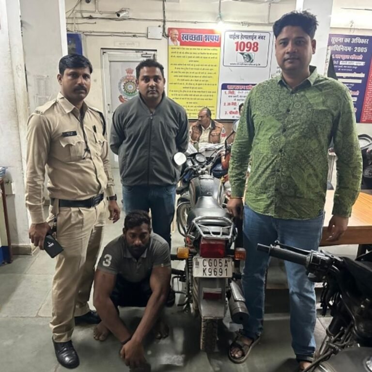 रायपुर के पुराने बस स्टैंड से की बाइक चोरी:महीनेभर बाद चोर बाइक के साथ घूमते गिरफ्तार, पुलिस ने बाइक की बरामद, चोरी में गया जेल