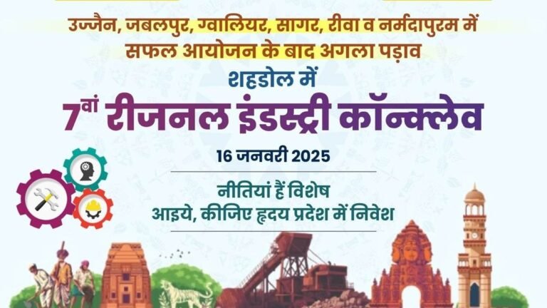शहडोल में 16 जनवरी को 7वीं रीजनल इंडस्ट्री कॉन्क्लेव, अब तक करीब 20 हजार करोड़ के प्रस्ताव मिले