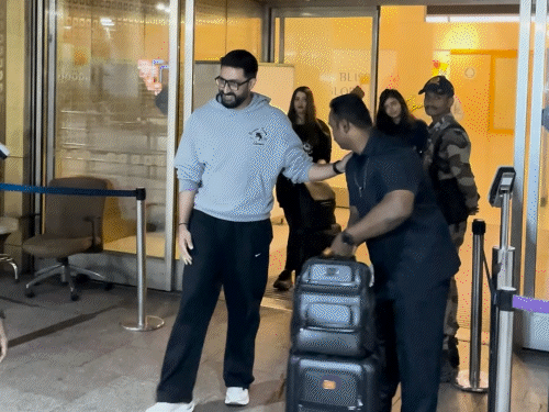 अभिषेक ने ऐश्वर्या, बेटी आराध्या के साथ मनाया न्यू ईयर:तलाक की खबरें आने के बाद पहली बार एयरपोर्ट पर साथ दिखे, बेटी का दिखा मस्तीभरा अंदाज