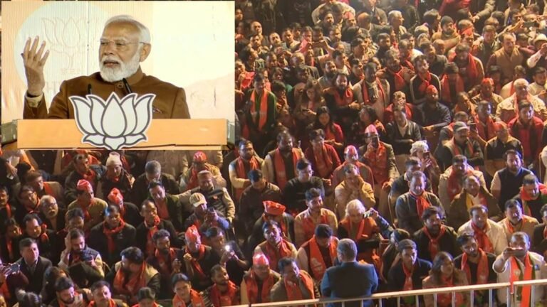 LIVE: यमुना मैया की जय के साथ मोदी ने शुरू किया भाषण, कहा-जिनको दिल्‍ली के मालिक होने का घमंड था उनका सच से हुआ सामना