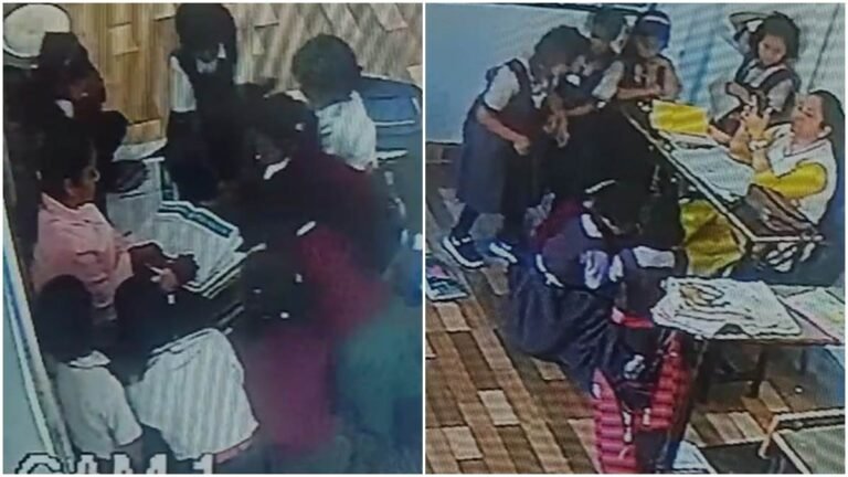 MP के स्‍कूल में छोटी छात्राओं से कक्षा में पैर दबवाती शिक्षिका का वीडियो आया सामने