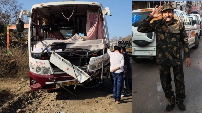 सिवनी में कुंभ यात्रियों से भरी बस ने एंबुलेंस को मारी टक्कर, ड्राइवर की मौत
