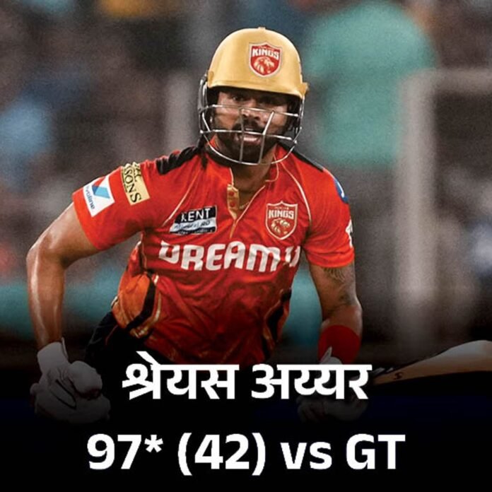 डेथ ओवर्स में बेहतरीन बैटिंग-बॉलिंग से जीता पंजाब:IPL में गुजरात टाइटंस को 11 रन से हराया; कप्तान श्रेयस शतक से चूके