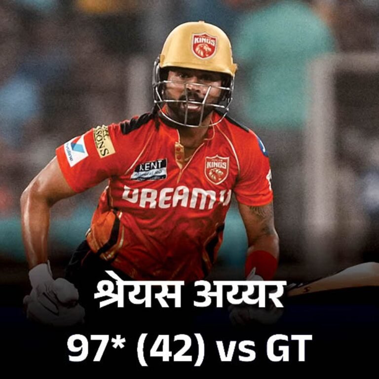 डेथ ओवर्स में बेहतरीन बैटिंग-बॉलिंग से जीता पंजाब:IPL में गुजरात टाइटंस को 11 रन से हराया; कप्तान श्रेयस शतक से चूके