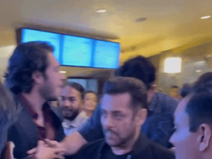 सलमान की सिक्योरिटी ने जुनैद को नहीं पहचाना:बॉडीगार्ड्स ने आमिर के बेटे को भाईजान से किया दूर, वीडियो हुआ वायरल