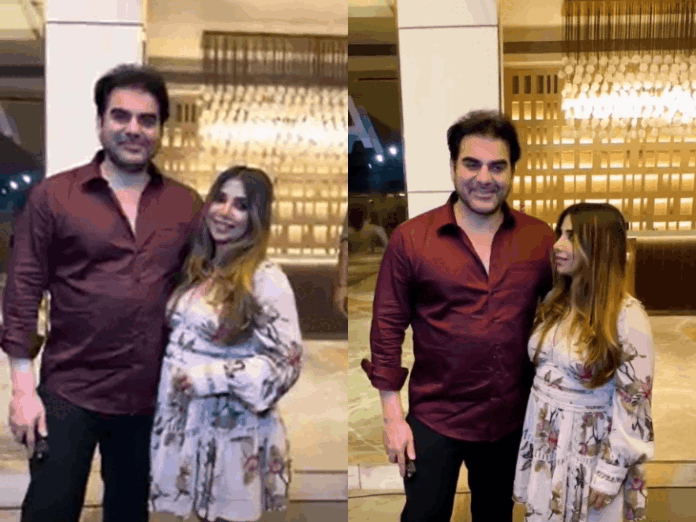 अरबाज खान ने शूरा खान के साथ दिया पोज:प्रेग्नेंसी के सवाल पर शरमाया कपल; धन्यवाद कहने के बाद एक्टर बोले- कभी-कभी समझा करो