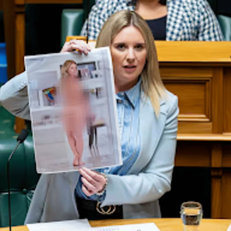 न्यूजीलैंड में MP ने संसद में अपनी न्यूड फोटो दिखाई:कहा- इसे बनाने में सिर्फ 5 मिनट लगे, देश में डीपफेक को लेकर कानून बने