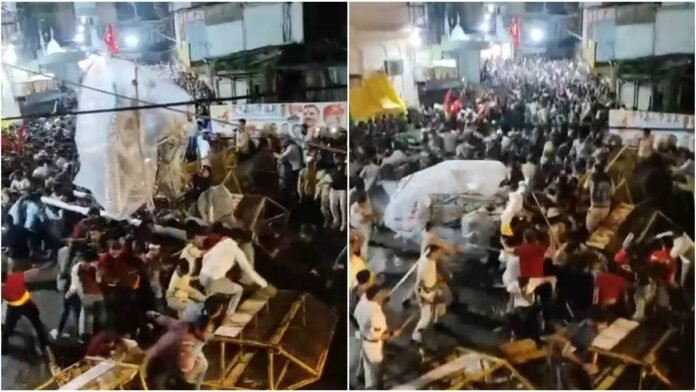 उज्जैन में मोहर्रम के जुलूस में बवाल, घोड़ा लेकर जबरन प्रतिबंधित रास्ते पर जा रहे लोगों ने गिराए बैरिकेड्स