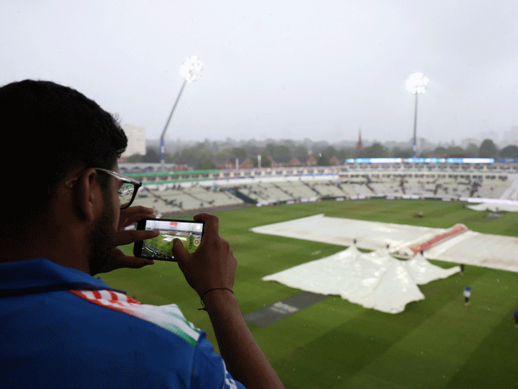 बर्मिंघम टेस्ट-बारिश जारी, आखिरी दिन खेल शुरू होने में देरी:भारत जीत से 7 विकेट दूर; इंग्लैंड को 90 ओवर में 536 रन की जरूरत