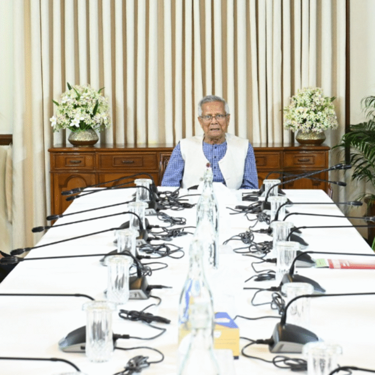 बांग्लादेश प्लेन क्रैश- यूनुस ने भारतीय डॉक्टरों को धन्यवाद दिया:3 देशों की टीम से मिले; कहा- आप सिर्फ स्किल नहीं दिल भी साथ लाए