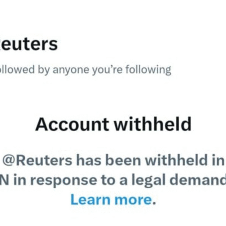 भारत में रॉयटर्स न्यूज एजेंसी का X अकाउंट ब्लॉक:वजह क्लियर नहीं; अभी तक कोई आधिकारिक बयान जारी नहीं हुआ