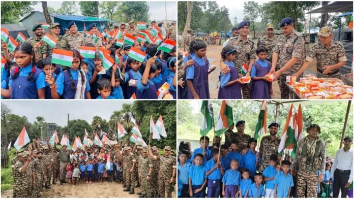 बस्तर में बदलाव: पहली बार 12 नए कैंपों में फहराया तिरंगा, ग्रामीणों ने मनाई आजादी