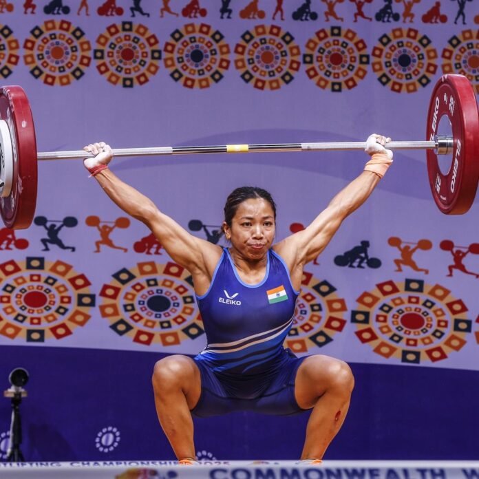 वेटलिफ्टर मीराबाई चानू ने कॉमनवेल्थ चैंपियनशिप में गोल्ड जीता:48 किलो वर्ग में कुल 193 किलो वजन उठाया; पेरिस ओलिंपिक के बाद पहला टूर्नामेंट खेला