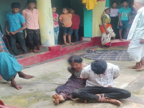 शादीशुदा गर्लफ्रेंड से मिलने पहुंचा बॉयफ्रेंड...हाथ-पैर बांधकर पिटाई:सरगुजा में आधीरात घरवालों ने पकड़ा, बाहर गया था पति; सामाजिक-बैठक कर प्रेमी संग भेजी गई प्रेमिका
