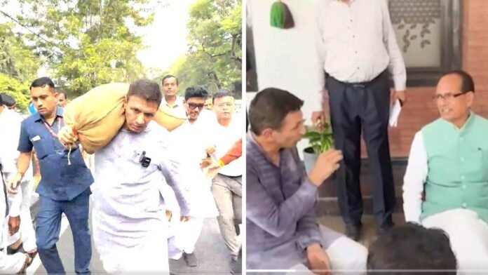 'किसानों को भावांतर नहीं, उचित भाव चाहिए', किसानों संग शिवराज सिंह चौहान के घर पहुंचे जीतू पटवारी, गेहूं बिखरने से मचा हंगामा, केस दर्ज