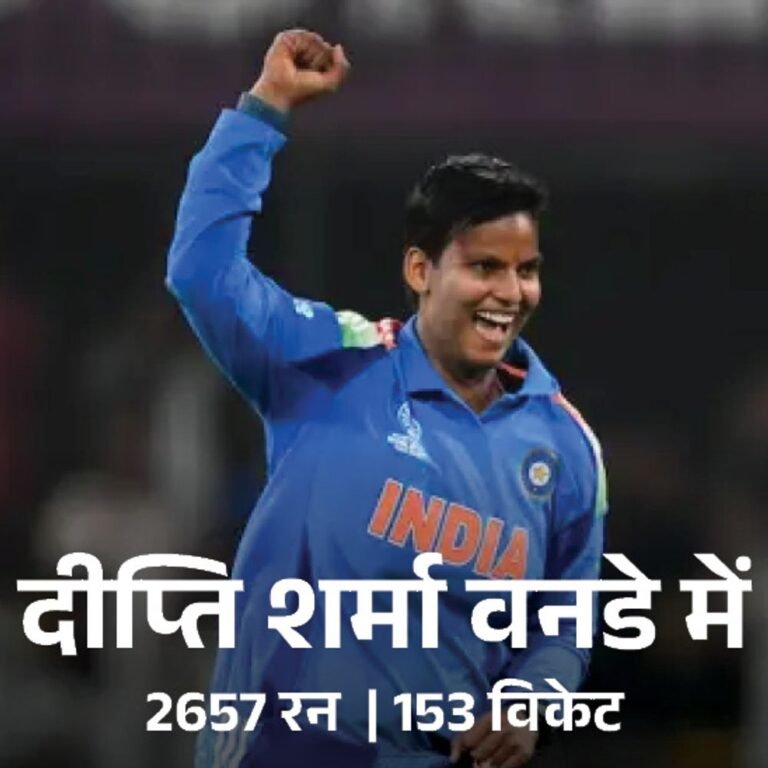 मंधाना ने इस साल 9वीं बार 50+ स्कोर बनाया:दीप्ति के 150 विकेट पूरे; हरमनप्रीत वर्ल्ड कप में हजार रन बनाने वाली दूसरी भारतीय