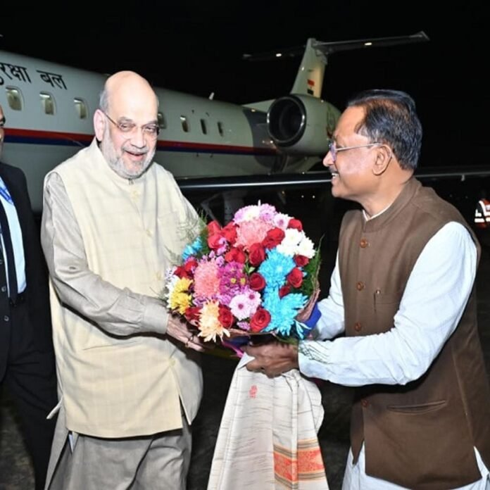 DGP-IG कॉन्फ्रेंस...रायपुर पहुंचे अमित शाह:SP रैंक अफसरों के लिए भी सीट, 600 VIP आएंगे; एयरपोर्ट का अराइवल गेट 3 दिनों के लिए बंद