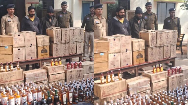 छत्तीसगढ़ के राजनांदगांव में पुलिस ने किया 3 लाख का अवैध एमपी निर्मित शराब जब्त, दो तस्कर गिरफ्तार