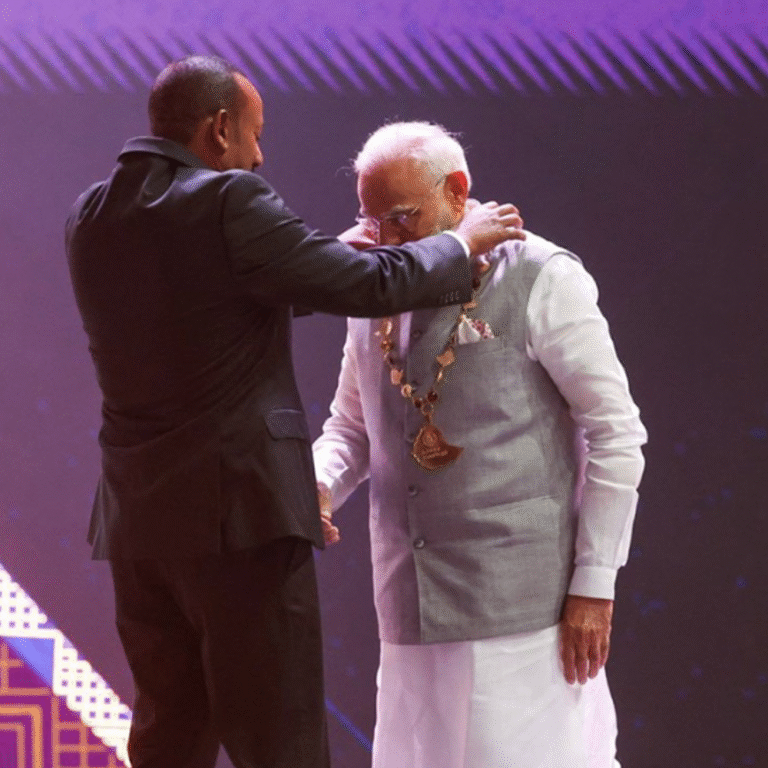 मोदी को इथियोपिया का सर्वोच्च सम्मान मिला:द ग्रेट ऑनर निशां पाने वाले पहले ग्लोबल लीडर बने; PM बोले- यहां अपनापन लगा