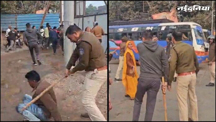 खरगोन में बवाल... मुआवजे की मांग को लेकर हाईवे पर चक्काजाम, यात्री बस और शराब दुकान पर पथराव, पुलिस ने भांजी लाठियां