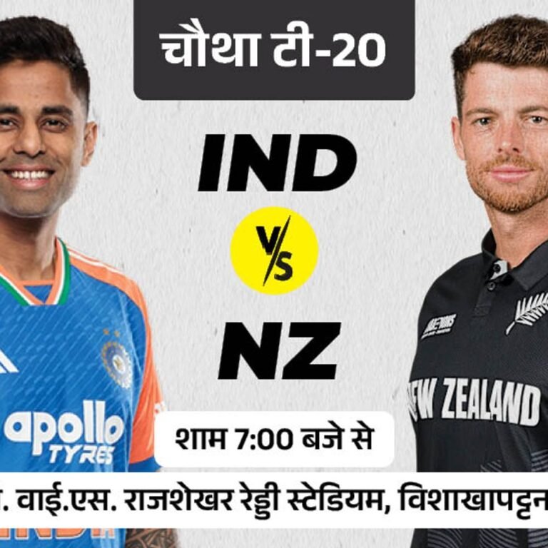 IND vs NZ चौथा टी-20 आज:भारत ने वाइजैग में 4 में से 3 मुकाबले जीते, बुमराह को आराम मिल सकता है