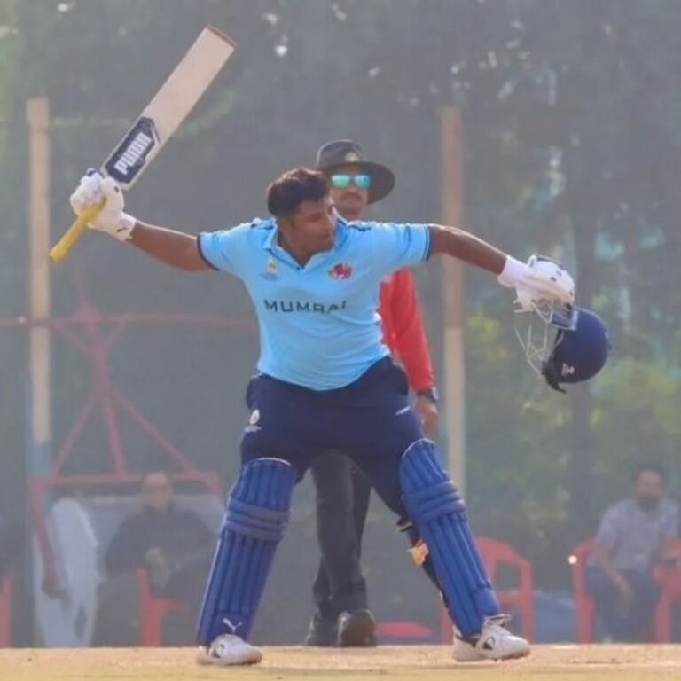 सरफराज लिस्ट-ए में सबसे तेज फिफ्टी लगाने वाले भारतीय:विजय हजारे ट्रॉफी में मुंबई से 20 बॉल पर 62 रन बनाए; गायकवाड-जगदीशन के शतक