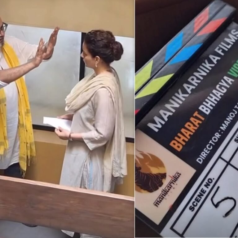 राजनीति में आने के कंगना रनोट की फिल्मों में वापसी:भारत भाग्य विधाता की शूटिंग शुरू की, वापसी पर कहा- सेट पर आकर अच्छा लग रहा है