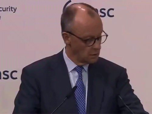 जर्मन चांसलर मर्ज बोले- यूरोप की आजादी की गारंटी नहीं:अमेरिका से रिश्तों में गहरी दरार, नियमों से चलने वाली दुनिया खत्म