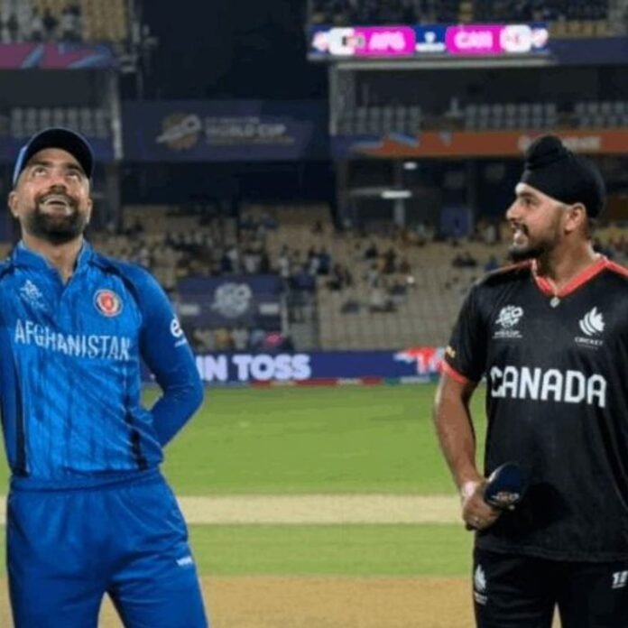 वर्ल्डकप- अफगानिस्तान ने पावरप्ले के आखिरी ओवर में विकेट गंवाया:गुरबाज 30 रन बनाकर आउट, कनाडा के जसकरन को विकेट मिला