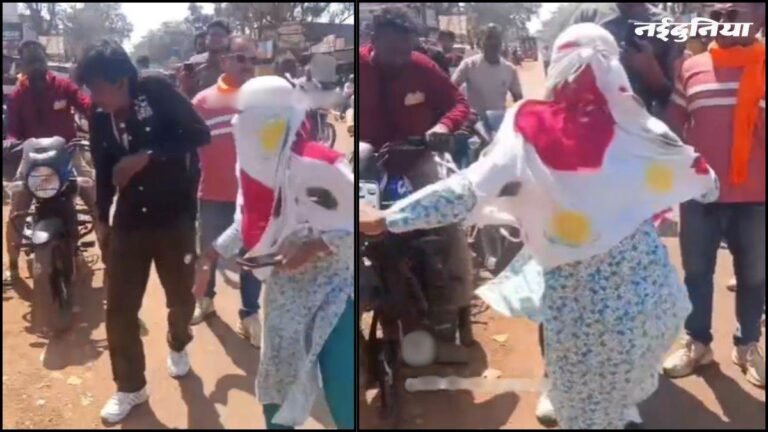 कटनी में मनचले की सरेराह चप्पलों से धुनाई, सोशल मीडिया पर डाली थी आपत्तिजनक पोस्ट, युवती ने सिखाया सबक