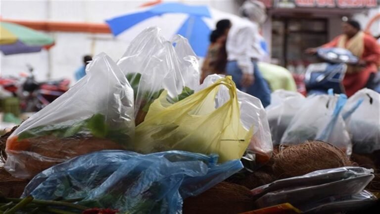 इंदौर में प्रतिबंधित पॉलीथिन पर निगम का स्ट्राइक, ट्रक से जब्त हुए 35 कट्टे, 75 हजार का जुर्माना