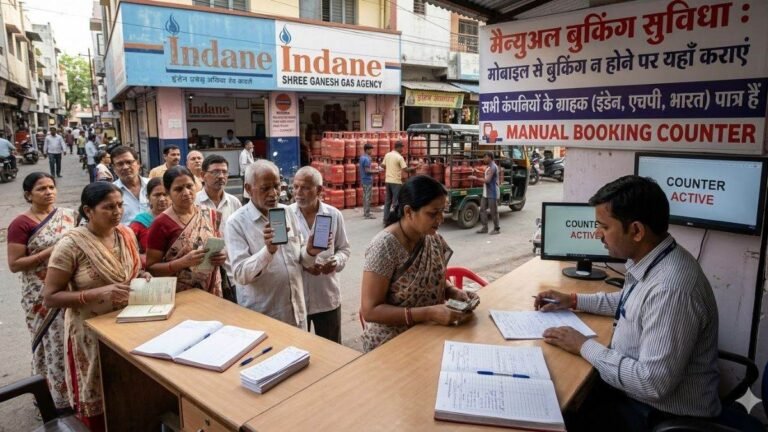 सर्वर डाउन की टेंशन खत्म, इंदौर की 52 गैस एजेंसियों पर शुरू हुई मैन्युअल बुकिंग, घर-घर पहुंचेगा सिलिंडर