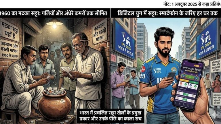 भारत में सट्टेबाजी का मकड़जाल… सट्टा मटका से लेकर IPL Prediction और हाई-टेक Online Gaming तक
