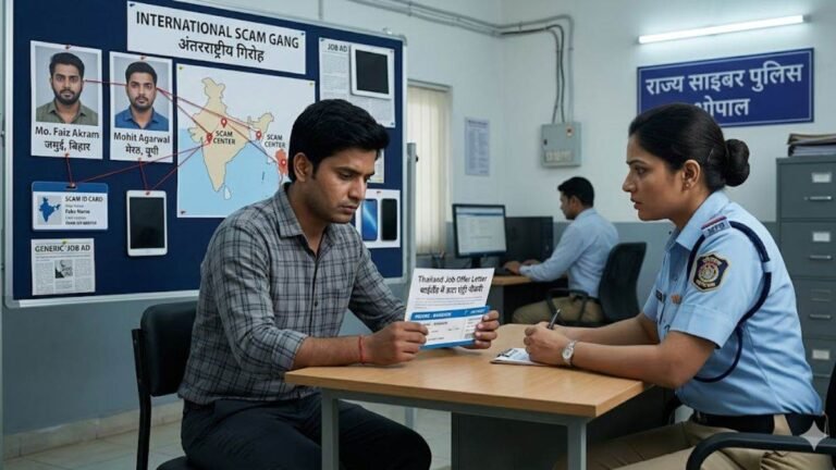 म्यांमार में बंधक बनाकर भारतीयों से कराई जा रही थी ठगी, अंतरराष्ट्रीय मानव तस्करी गैंग का भंडाफोड़, भोपाल पुलिस का बड़ा एक्शन