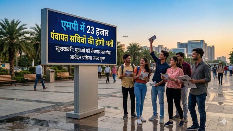 MP में पंचायत सेवा नियम 2026 लागू, 23 हजार पंचायत सचिवों की होगी भर्ती, ग्राम रोजगार सहायकों को मिलेगा 50% कोटा