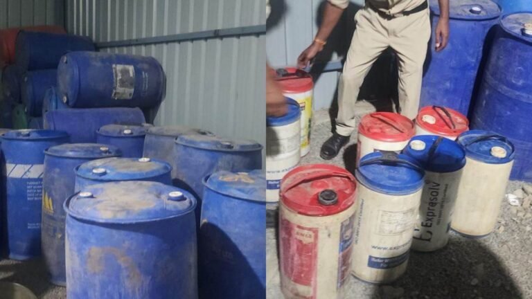 सीहोर में  इंदौर-भोपाल रोड पर गोदाम में छिपाकर रखा 4,825 लीटर अवैध डीजल जब्त, 32 ड्रमों में हो रहा था काला खेल