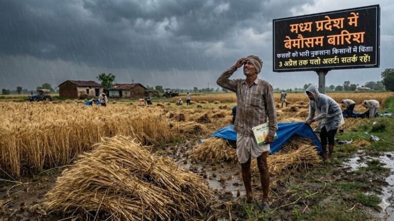 MP में बेमौसम बारिश… इंदौर-रीवा समेत कई जिलों में 3 अप्रैल तक ‘येलो अलर्ट’, ओलों से फसल बर्बाद