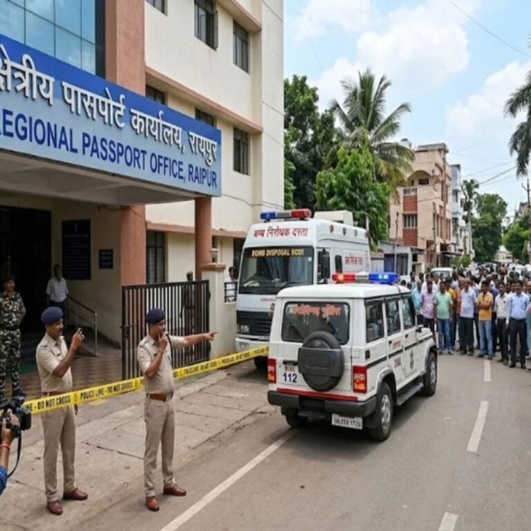 पासपोर्ट ऑफिस को 12 बम से उड़ाने की धमकी:दफ्तर की आधिकारिक ई-मेल आईडी पर मेल आया, बम-डॉग स्क्वॉड की टीम मौके पर पहुंची